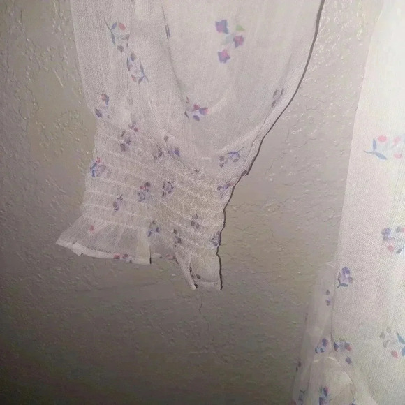 French Connection Cecilia Hallie Recycled Polyester Crinkle Ruffle Mini Dress L - Picture 9 of 13